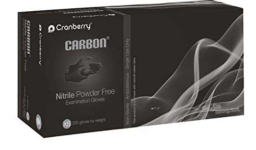 Cranberry CR3235 Carbon Black Nitrile Examination Gloves Extra Small Small 200/Box Cranberry CR3235 Carbon Black Nitrile Examination Gloves Extra Small Small 200/Box